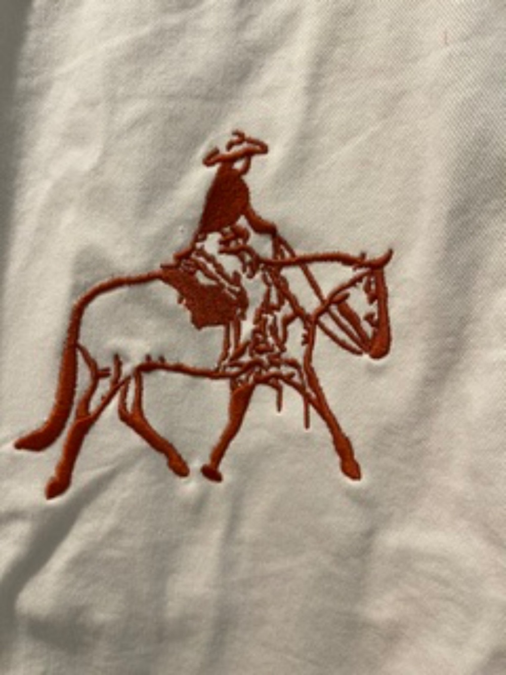 One of a Kind Embroidered Western Cream Denim Jacket L - Picture 7 of 9